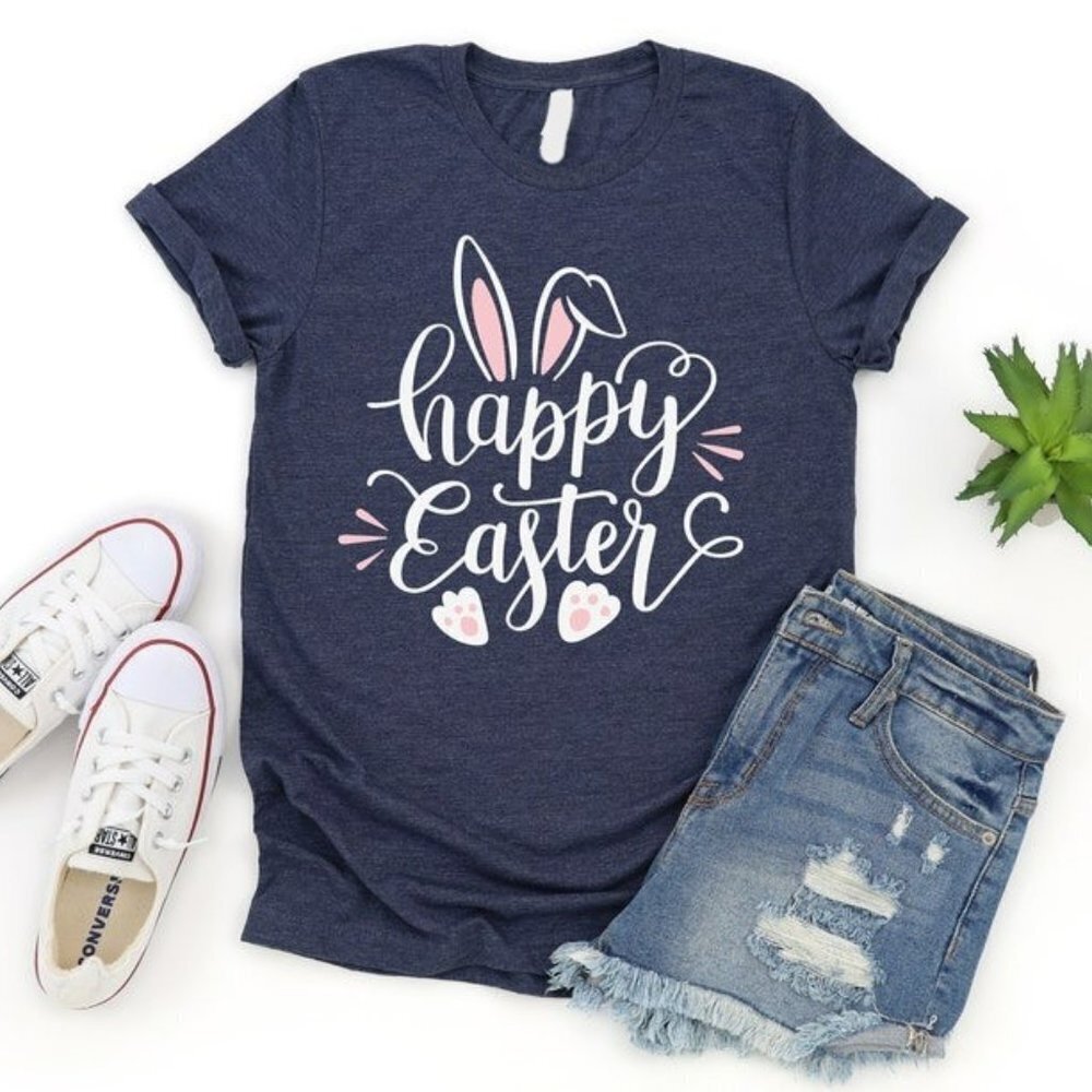 Happy Easter Day Shirt Easter Bunny Tee Shirt Easter Holiday Unisex Shirt